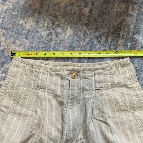 Vintage linen blend bareback stripped shorts - Picture 8 of 11